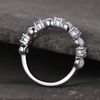 925 Silver Plated Opal Promise Ring 1.65 CT Simulated Diamond Stacking Rings