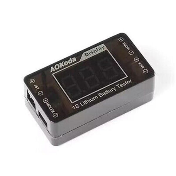 1pcs AOKoda AOK-041 1S Lipo/LiFe/LiHv Battery Tester Indicator Checker