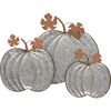 Primitives by Kathy Fall Halloween Themed Galvanized Metal Decorative Tray Set