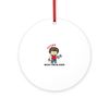 CafePress Future Bodybuilder 4" Round MDF Wood Ornament