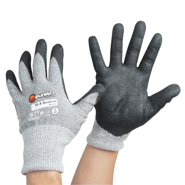 Eureka Cut Resistant Gloves, General Nitrile 13-4, Size 10 (L) Cut Level F