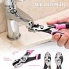 WORKPRO 4PC Plier Sets Long Nose Diagonal Cutting Groove Joint Slip Joint Pliers