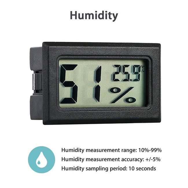 2pcs Mini Digital Indoor LCD Thermometer Hygrometer Gauge