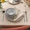 VIPPSTARR Vip Stall Tablecloth - Striped Pattern Red/Natural 59x59 Inch 005.591.87