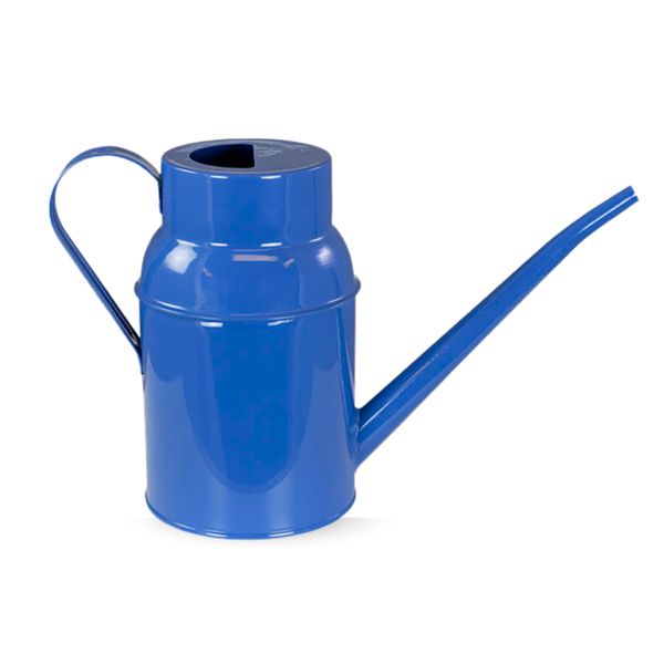 Down to Earth Metal Watering Can 2 Liter Blue