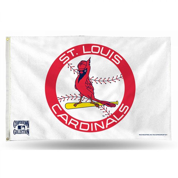 Stl Cardinals Cooperstown Bird/Bat Logo Banner Flg