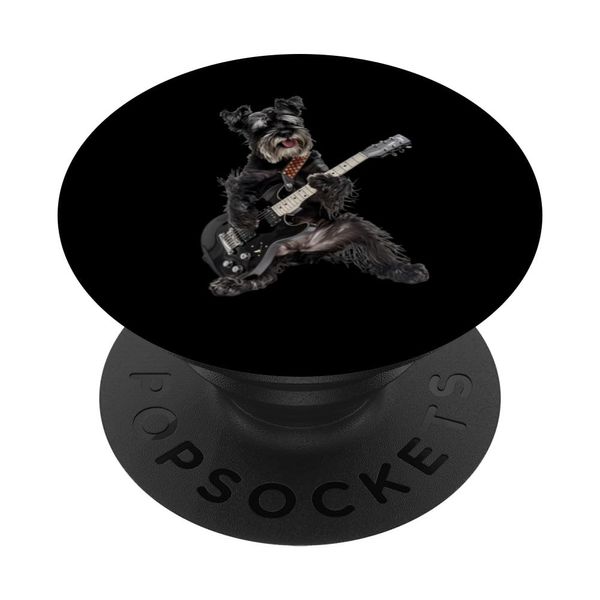 Miniature Schnauzer Guitar PopSockets Standard PopGrip