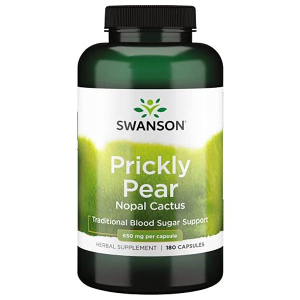 Swanson Prickly Pear Cactus Opuntia 650 Milligrams 180 Capsules