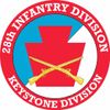 28th Infantry Division with Crossed Rifles 3.8 Inch Decal