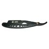 Classic Samurai New Ergonomic Design Stainless Steel Professional Folding Straight Edge Barber Razor Shavette Manual Shaver with 100 Lord Single Blades (Matte Black + 100 Lord Blades)