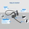 Bluetooth Headset with Removable Microphone, Noise Cancelling Open Ear Headphone