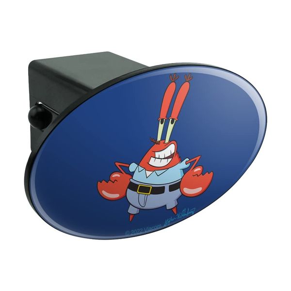 GRAPHICS & MORE Spongebob Mr. Krabs Pose Oval Tow Trailer Hitch Cover Plug Insert