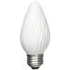 G E LIGHTING 75338 Medium Base Flame Shaped Decorative Bulb, 25W/120V, White Finish, Incandescent 2-Pack,