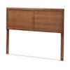 Baxton Studio Raya Mid-Century Wood Full Headboard in Walnut Brown