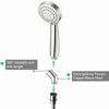 135-Degree Solid Brass Shower Head Adapter, G1/2" Chrome Plated Elbow Connector for Shower Arm (Spinable)