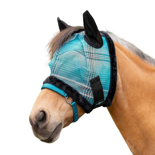 Kensington Equine Pony Fly Mask w/Fleece Trim & Soft Mesh Ears- Size: Pony Color: 2021 - Atlantis
