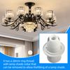 HAPPOW 2 Pack E14 Lamp Holder, White Edison Screw Lamp Holder with Plastic Shell Light Bulb Socket, E14 Pendant Socket & Lampshade Ring for Most Bulbs