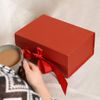 2 Red A5 Easy Assembly Reinforced Gift Hamper Presentation Boxes