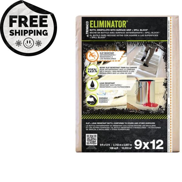 4 Ft. X 15 Ft. Eliminator Butyl Painters Drop Cloth Runner