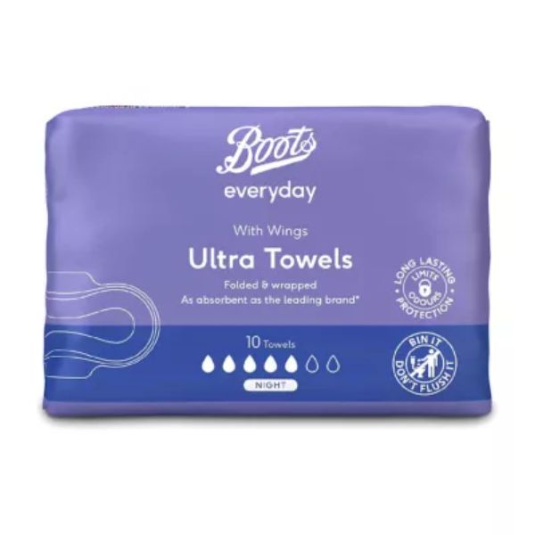 Boots ultra towels night wing 10s