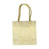 Caspari Pebble Small Square Gift Bag in Gold, 2 Count