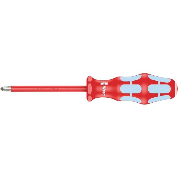 Wera 05022734001 Kraftform Stainless VDE 3162i PH Stainless Steel Phillips Screwdriver, PH 2 Head, 4" Blade Length