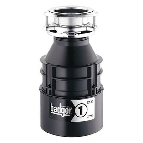 In-Sink-Erator Badger 1 With Cord Garbage Disposal,Badger 1,1/3 Hp