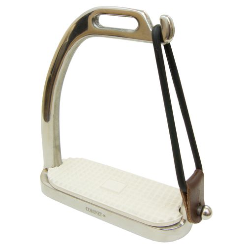 Coronet Fillis Peacock Safety Stirrup Irons with Pad, 4 3/4-Inch