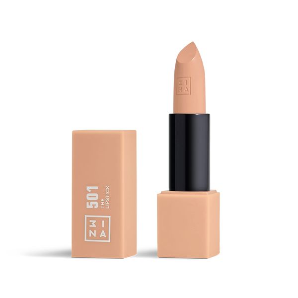 3INA MAKEUP - The Lipstick 501- Cream Lipstick with Vitamin E & Shea Butter to Nourish the Lips - Long Lasting Lip Colour with Matte Finish and Creamy Texture - Vegan - Cruelty Free