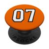 Number 07, 07 in Black, White and Gray PopSockets Swappable PopGrip