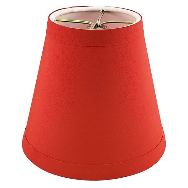 Royal Designs CS-1002-5RED Clip On Empire Chandelier Lamp Shade, 3" x 5" x 4.5", Red