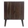 Mid-Century Modern 18W Solid Mango Wood Nightstand with Drawer in Gray