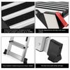 Aluminum Step Stool Folding Bench Work Platform Non-slip Drywall Ladder 330lbs
