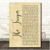 Fingerprint Designs The Trooper Rustic Script Song Lyric Print