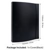 OTCRAFT A4 4 Ring Binder Cover Clean Transparent Soft PVC for Refillable Notebook Shell withMatte surfaceforStamp & Die Storage (Black