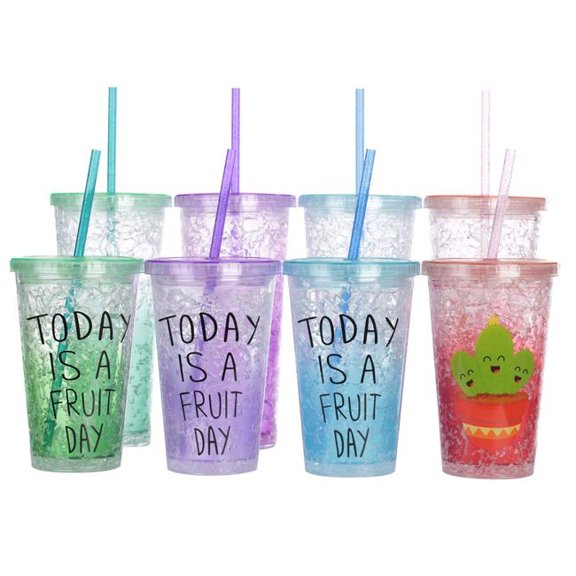 12 Pieces 11 Inches Clear Reusable Plastic Straws for Tall Cups Tumblers and Mason Jars BPA-Free Drinking Straw with 1 Cleaning Brush Not