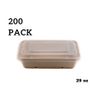 [200 Pack] Compostable Eco Friendly Container Trays with Lids 29 Oz.
