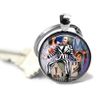 Beetlejuice It's Showtime 1 Inch Silver Plated Pendant Keychain