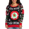 Tipsy Elves Women's Drinking Game Ugly Christmas Sweater: Medium