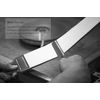 Grandslam Pro Natural Wooden Handle 420 Stainless Steel Straight Razor with Premium Leather Strop,Straight Razor Shaving Kit for Men,2 Layers Leather Canvas Strop Sharpening Strop