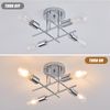 Dellemade Ceiling Light, 4 Lights Chandelier Ceiling Light for Living Room,Bedroom,Kitchen (Silver) (Silver)