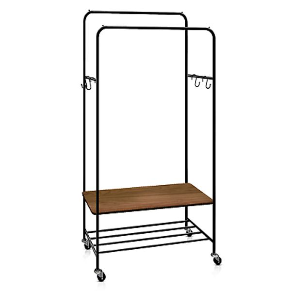 Double Rod Garment Rack Clothes Racks for Hanging Clothes Rolling Hanger Rack