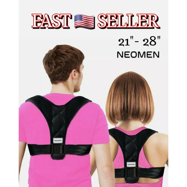 Shoulder Support Adjustable Back Pain Support Posture Corrector Brace Belt Strap