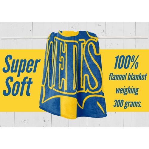 InnoBeta Swedish Gifts for Women Men, Swedish Christmas Ornament Decoration, Swedish Proud Flag, Flannel Throw Blanket, I'm Not Yelling I'm Swedish, 50" X 65"