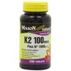 Mason Natural Vitamin K2 Plus D3, 100 Tablets Dietary Supplement