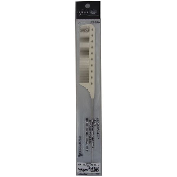 YS Park Comb 122 Extra Long Tail - White