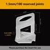 Candeon 200pcs Tile Leveling System Clips, Tile Leveling Spacers Clips Household Wall Floor Tile Installation Tool(1.5mm)