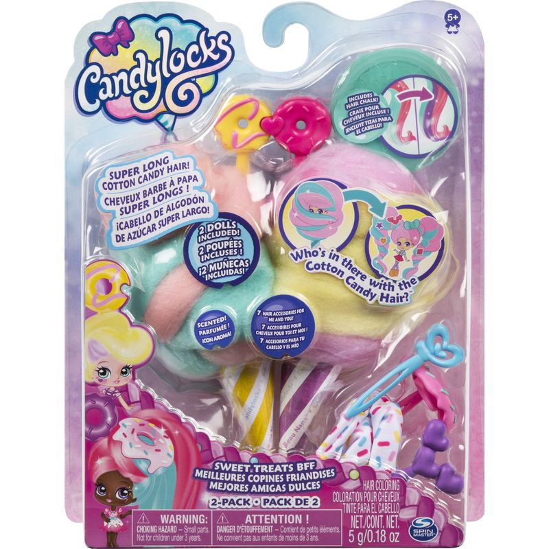 Candylocks Sweet Treats BFF 2-Pack, Jilly Jelly and Donna Nut, Scented ...