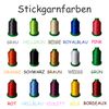 generisch Slouch-Beanie (Baumwoll-Mütze) mit Namen oder Wunschtext Bestickt (Schwarz)