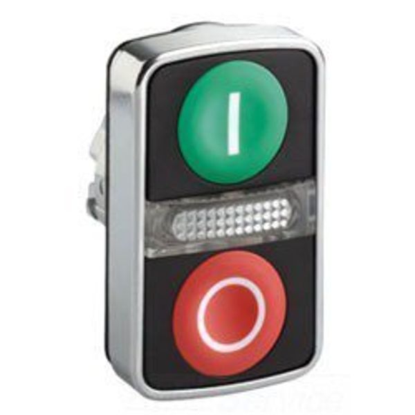 Schneider Electric ZB4BW7A3741 Multi-Head Push Button, Illum, 22Mm, Chrome
